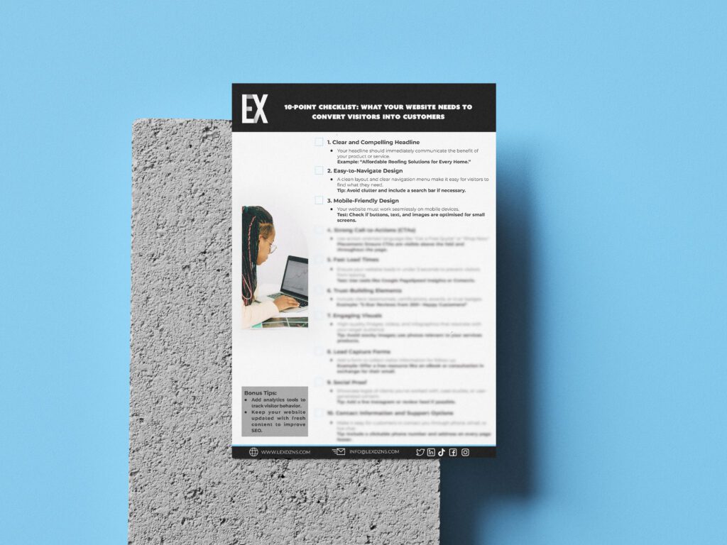 best website design for lead generation checklist infographic