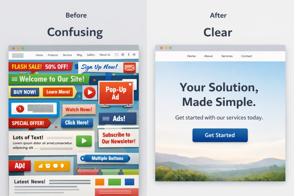 best website design for lead generation homepage example