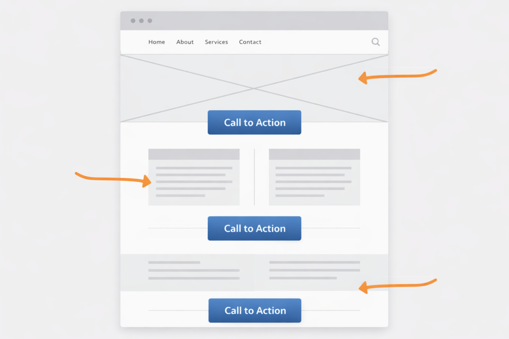 website call to action design for lead generation