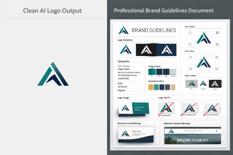 AI logo maker vs professional designer comparison for small business branding