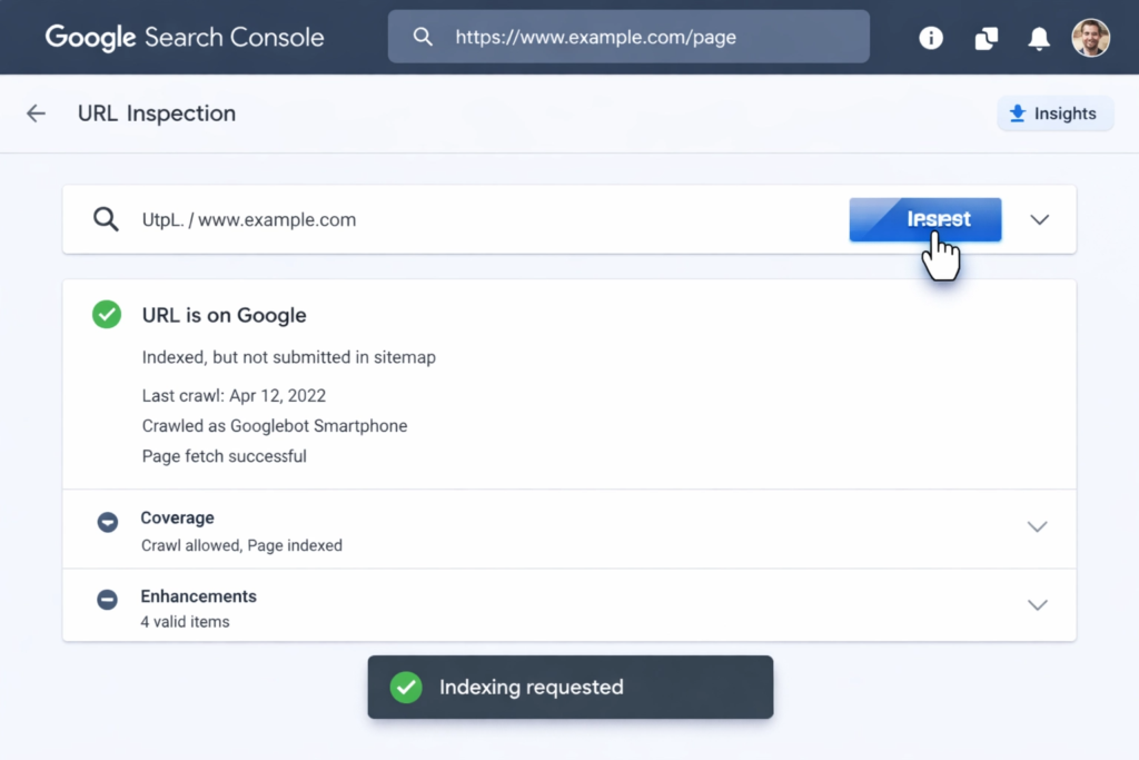 Submitting website to Google Search Console