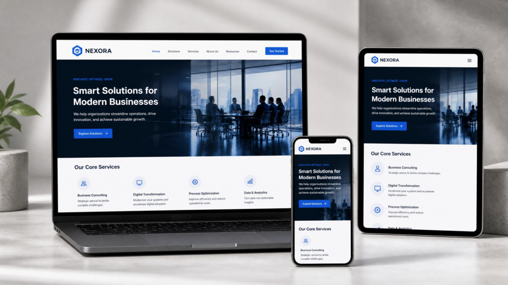 SVG logo file displayed across responsive website screens